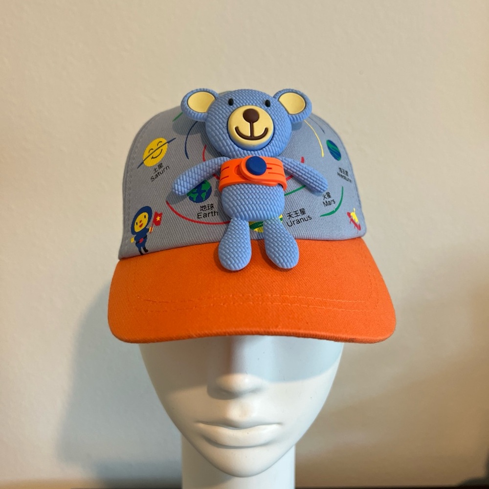 BabyMoon Teddy Summer Cap Hat- Blue Bear New Planet Universe